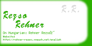 rezso rehner business card